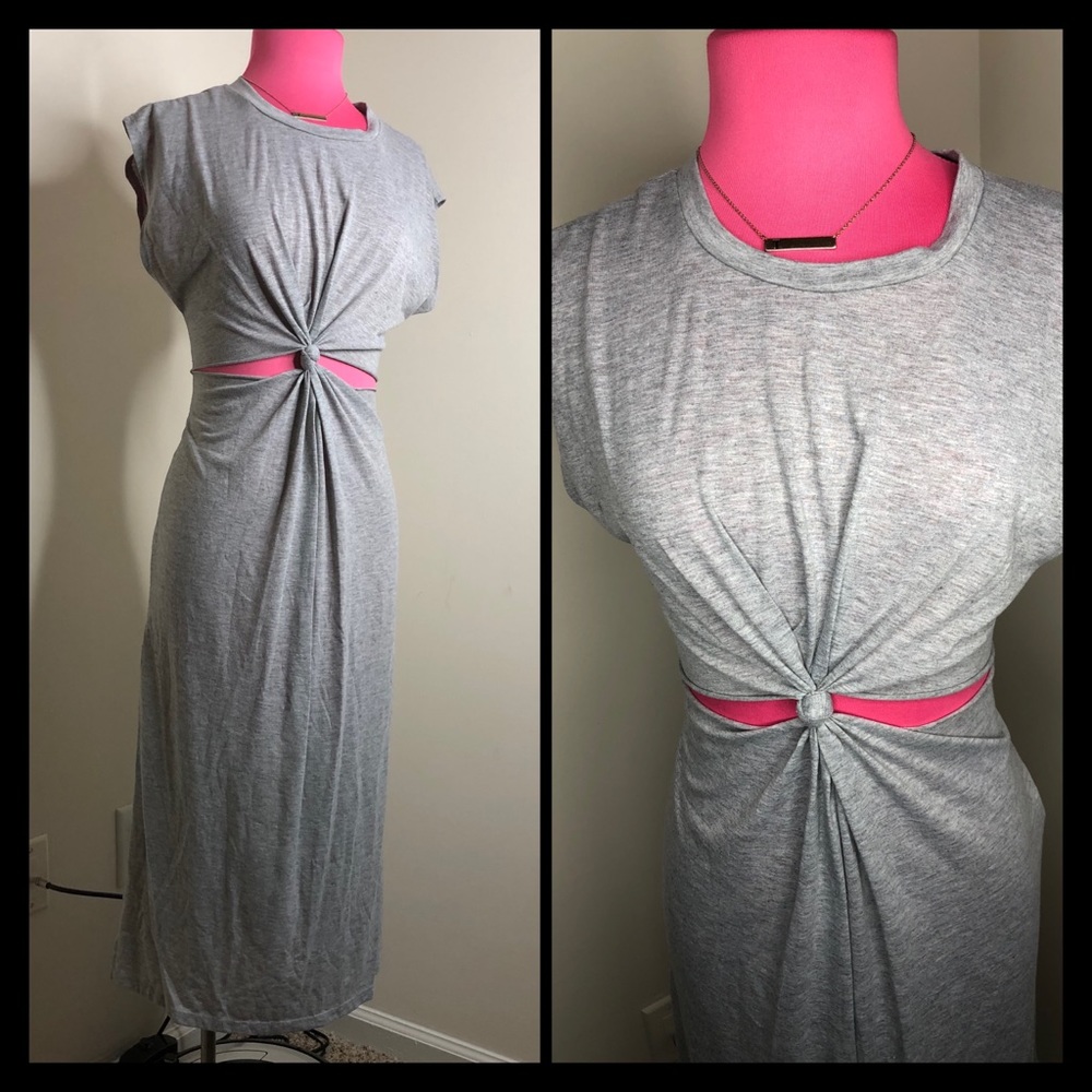 Forever 21 gray peek hole dress
